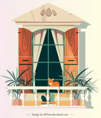 window balcony template elegant classical decor