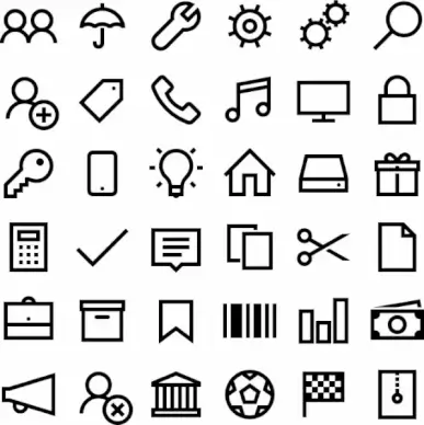 windows 10 line icons