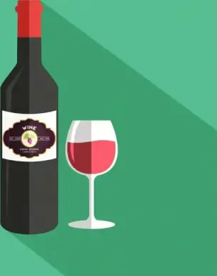 wine advertisement banner bottle glass decoration colorful design