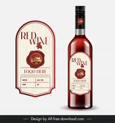 wine bottle packaging template luxury design