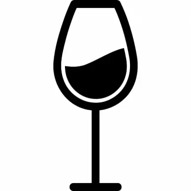 wine glass sign icon flat black sketch