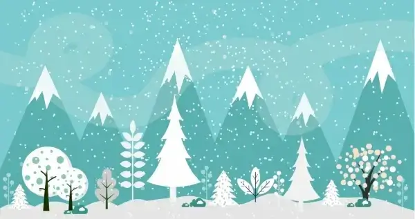 winter background fir trees and outdoor scenery design