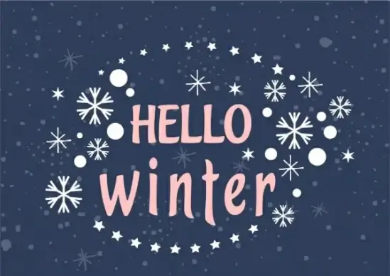 winter celebration background snowflakes stars text ornament