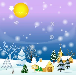 winter snow tree house