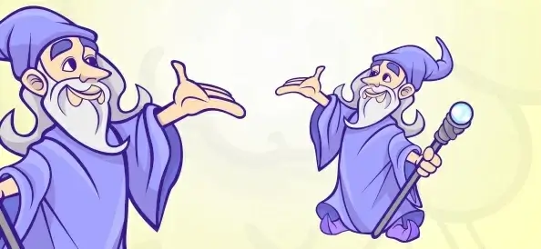 wizard with a magic stick