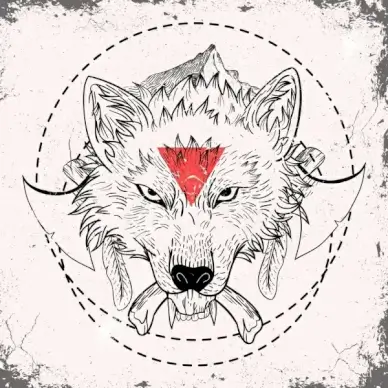wolf tattoo template classical decor