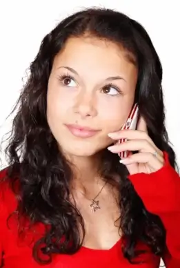 woman and mobile phone