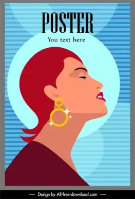 woman fashion poster glamour lady portrait sketch