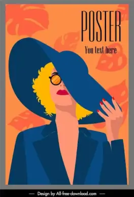 woman fashion poster glamour lady sketch cartoon design