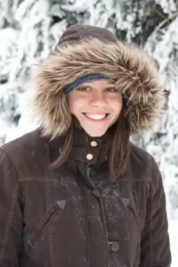 woman portrait in winter