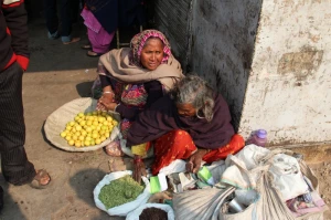 woman shop assistant market