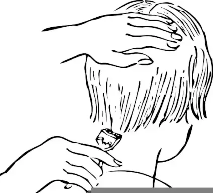Women Style Haircutting clip art