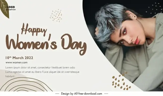 womens day personality template elegant modern design