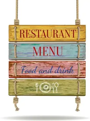 wood and rope menu
