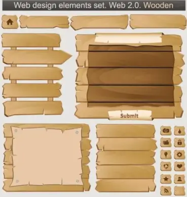 wood signs 03 vector