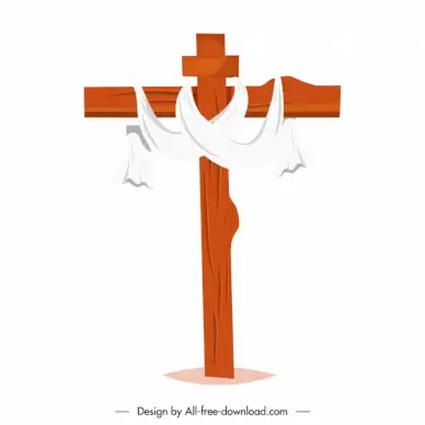 wooden cross icon cloth wrapped decor classical design
