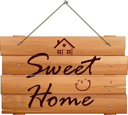 wooden home banner