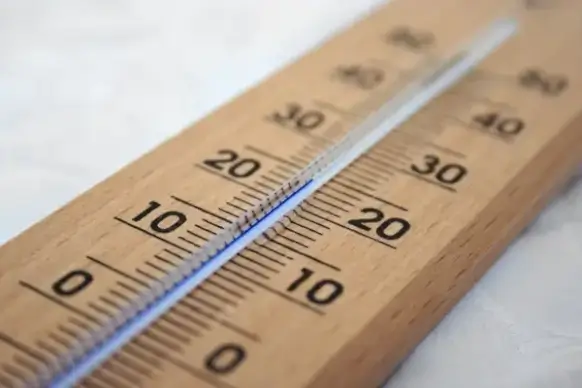 wooden thermometer