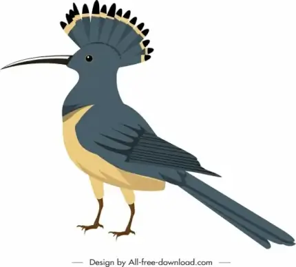 woodpecker icon colored cartoon sketch