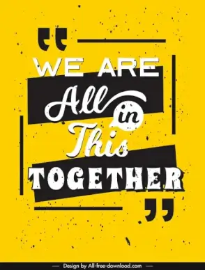 wording quotation banner retro yellow black decor