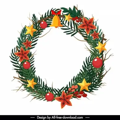 wreath christmas design elements elegant classic design 