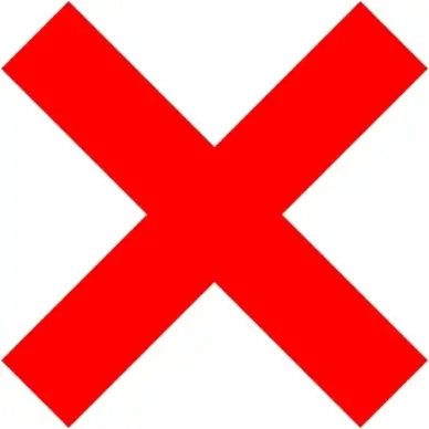 Wrong Cross clip art