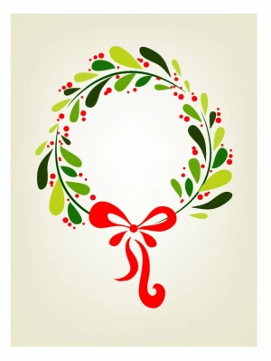Xmas wreath background