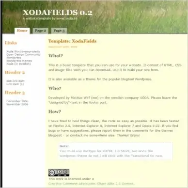XodaFields 0.2 Template