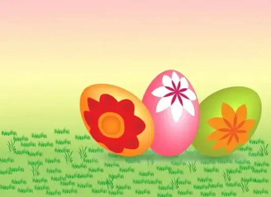 yellow pink easter eggs