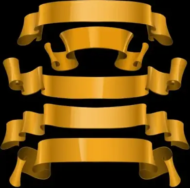 yellow vintage ribbon set