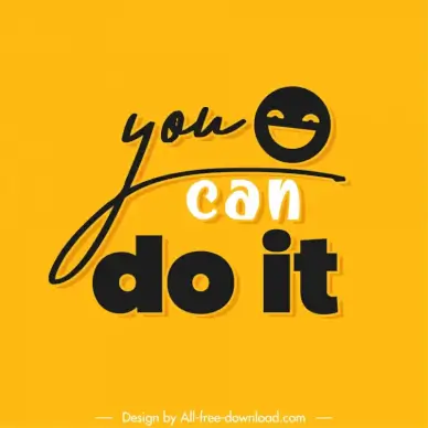 you can do it quotation poster typography template