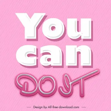 you can do it quotation typography banner template flat modern elegant texts decor