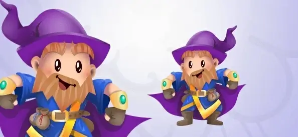 young magician mascot