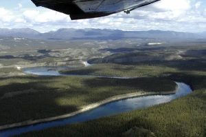 yukon territory canada aerail view