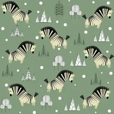 zebra background repeating colored icons