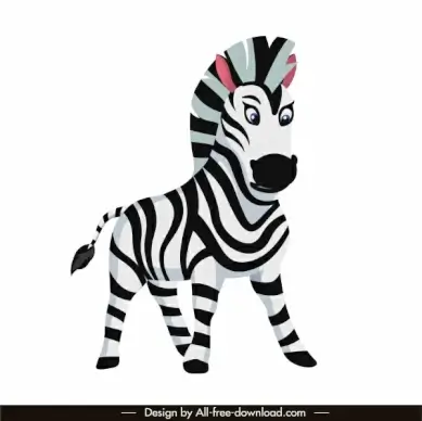 zebra horse icon cartoon character sketch