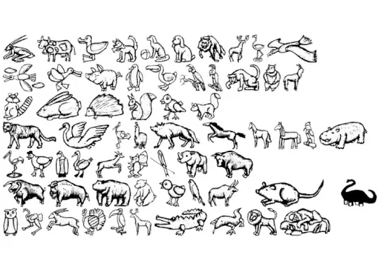 Zoo Woodcuts M