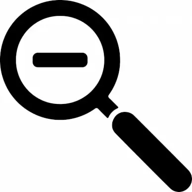 zoom out sign template contrast black white magnifier minus sketch 