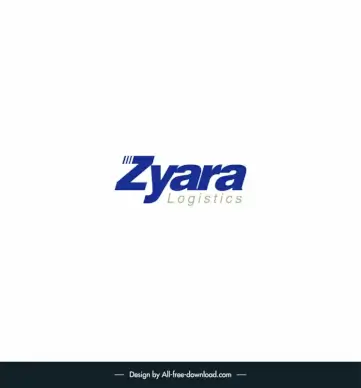 zyara logistics logo template elegant flat texts decor 