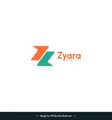 zyara logistics logotype flat geometric arrows sketch 