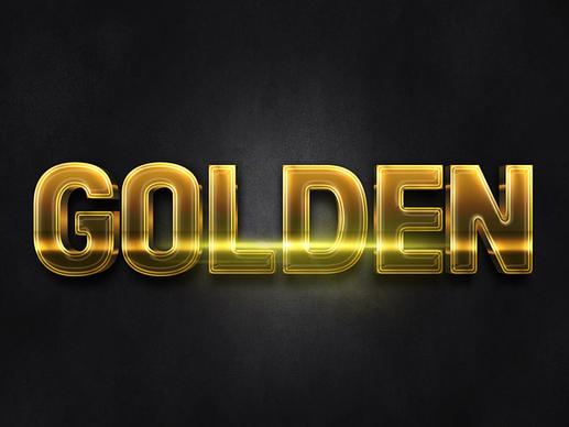 023d gold text effect 1 preview