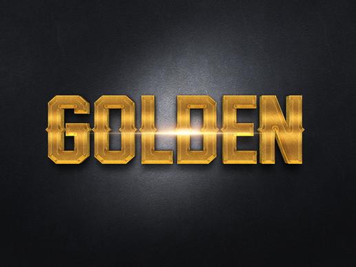 033d gold text effect 2 preview