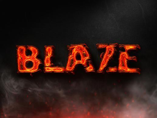 06 3d burning text effects