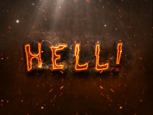 07 3d burning text effects preview