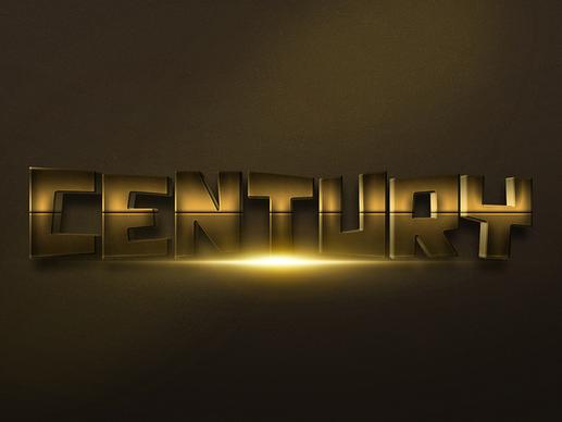 083d gold text effect 2 preview