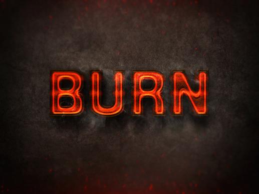 09 3d burning text effects preview