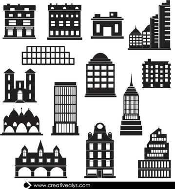 14 vector buildings