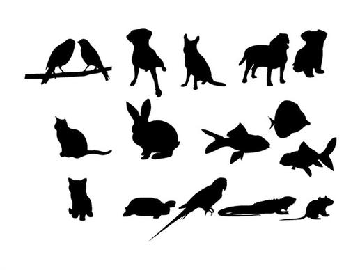 
								16 Pet Vector Silhouettes							
