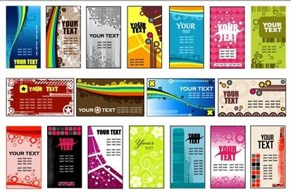 various colorful banners collection modern abstract style
