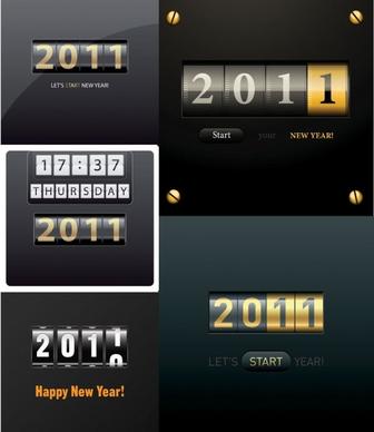 2011 rolling subtitles vector